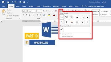 PART.10 Make, Add picture, Add symbol to Bullets in Microsoft word