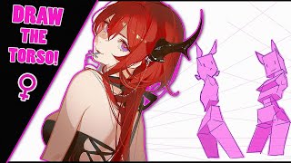 THE ULTIMATE ANATOMY TUTORIAL: Draw The Female Torso✨(Beginners to advanced)