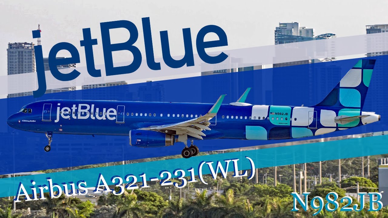 The New look for jetBlue, as first shown by this A321 (N982JB) coming