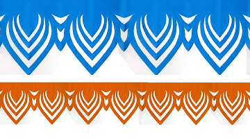 Border design for bulletin board 10 | Soft board border design | paper cutting design | paper art