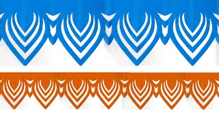 Border design for bulletin board 10 | Soft board border design | paper cutting design | paper art screenshot 5