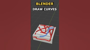 Blender: Draw Curves Over Surfaces #3d #blender #blender3d