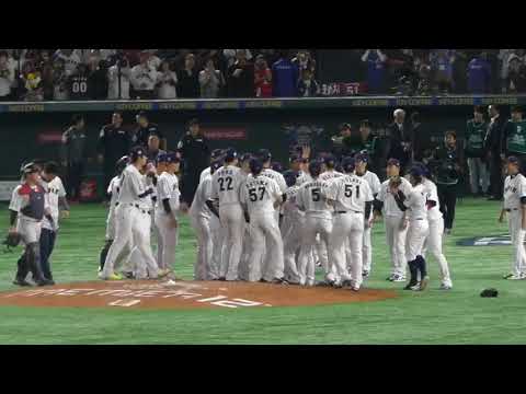 【プレミア12決勝2019】侍ジャパン稲葉監督の胴上げ