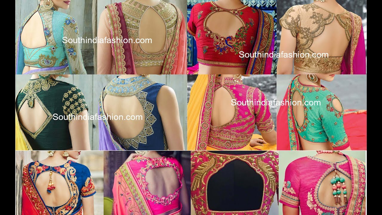 Saree blouse back designs 2018 dresses – Blouse Back Neck Designs ...