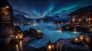 Icelandic Northern Lights Spa Retreat | Deep Sleep Ambience & Calming Spa Sounds (3 Hours)