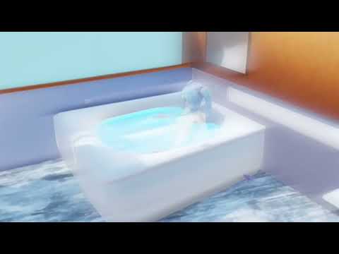 【MMD】(Remake)Hatsune Miku farts ［girl fart animation］