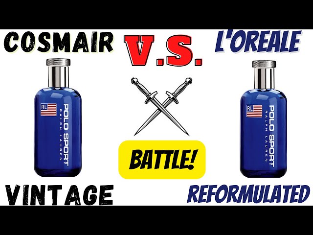 WHAT'S THE DIFFERENCE: Ralph Lauren POLO SPORT  VINTAGE COSMAIR vs  Reformulated L'OREALE! Who WINS? 