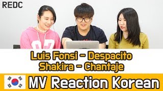 [REDC] 건강한 남미노래 HOT 2곡 리액션 (Luis Fonsi - Despacito / Shakira - Chantaje) Korean MV REACTION