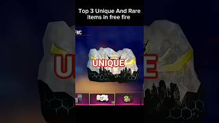 Top 3 Unique And Rare items in free fire 🤔😯 #fffacts #shortsfeed #ffshorts
