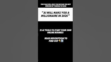 AI Will Make You a Millionaire in 2025