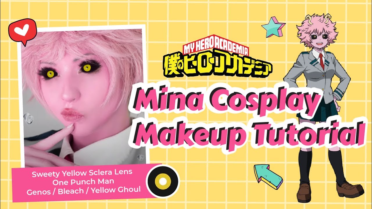 🆕Boku No Hero Academia Mina Ashido Makeup Tutorial My Hero Academia ...