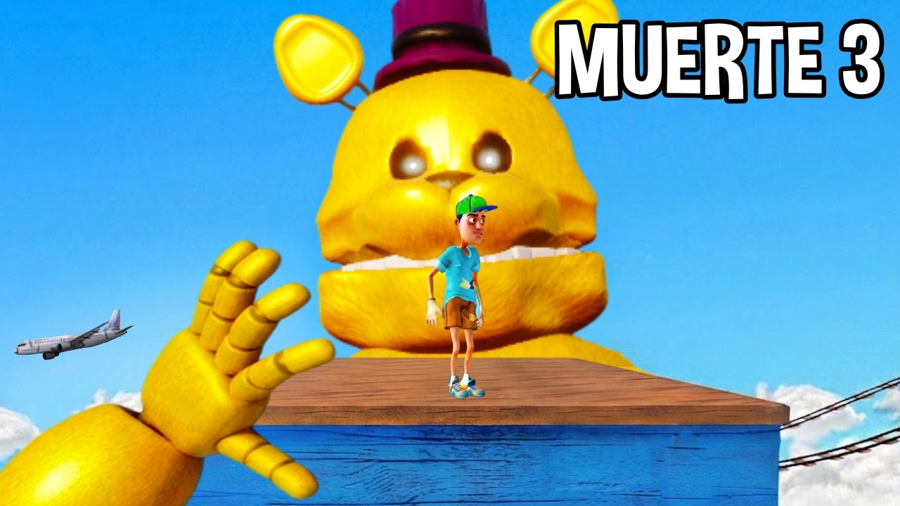 FREDBEAR CAMBIA DE TAMAÑO EN EL CIELO | Hello Neighbor