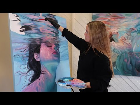 Time Lapse Underwater Portrait Painting - “Seeking”