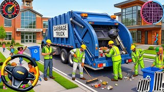Garbage Trash Truck Realistic Simulator 3D-City Road Garbage Dumper Truck Driver -All -Day -Gameplay screenshot 1