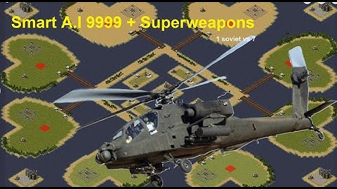 Red Alert 2 Helicopter stealth tactics | Map: Islands of heart |