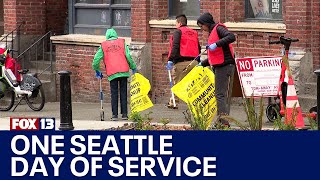 Mayor Harrell, hundreds of volunteers help clean up streets on One Seattle Day of Service