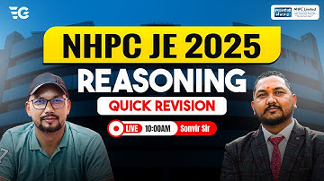 Exam Hall Se Pehle Yeh Zarur Dekh Lo 😱 | NHPC JE 2025, Reasoning Quick Revision | Sonvir Sir
