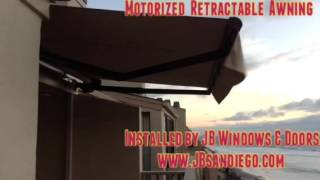 Motorized Retractable Awning installed by Castlehouse Construction