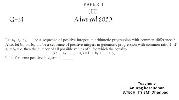 JEE Advanced 2020 Math Paper 1 (Q 14) solution | IIT JEE Maths | #jeeadvanced2020 #projecteducation