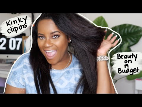 video about Clip in Hair Extension Kinky Straight