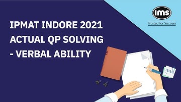 IPMAT Indore 2021 Actual Question Paper solving  -VA