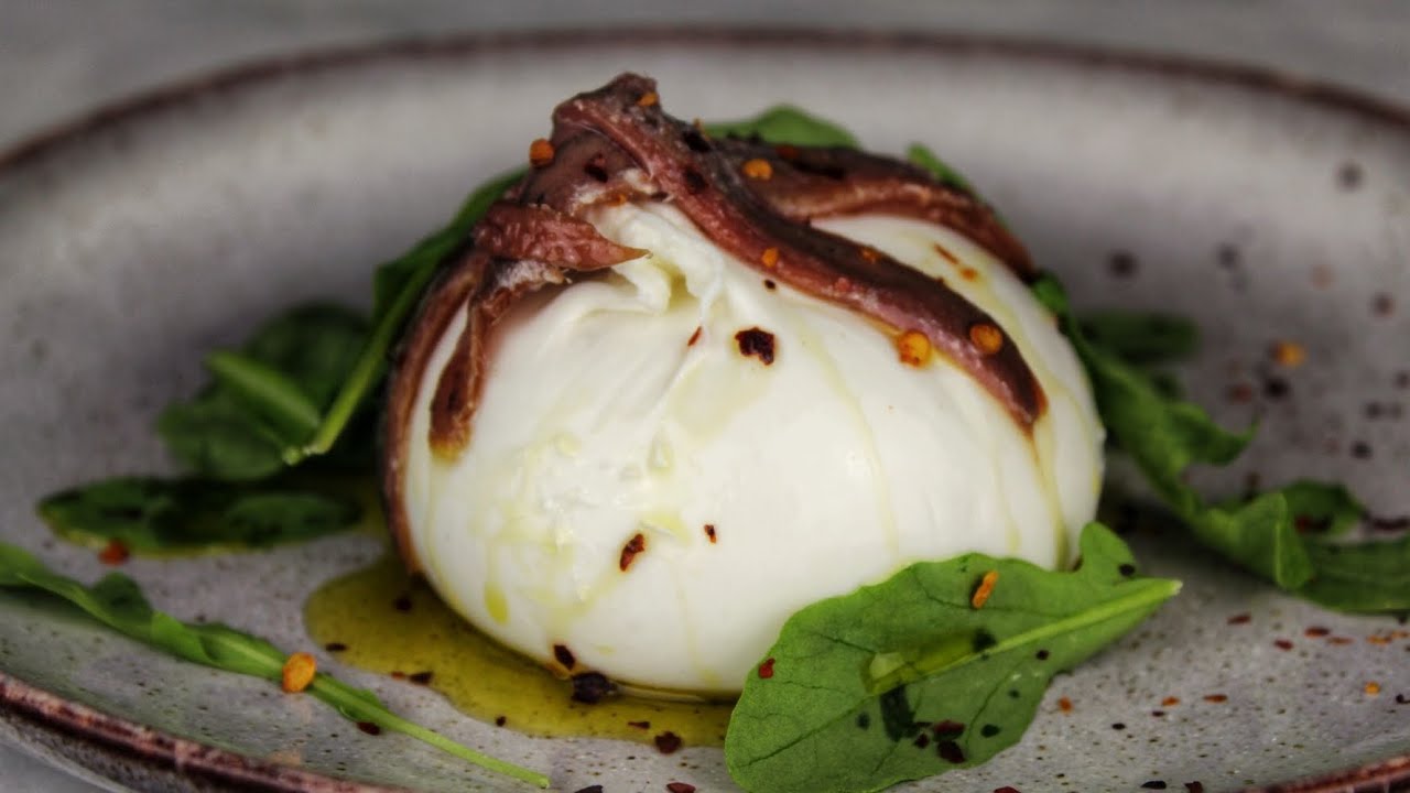 Burrata and Anchovies How to Make a Simple Appetizer with Burrata YouTube