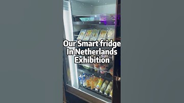 Our grab and go smart fridge vending machine in Netherlands vending show. #vendingmachinefactory