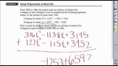 Using Polynomials in Real Life