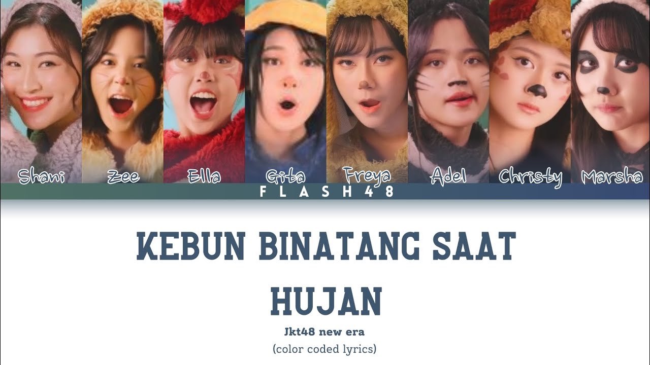 Jkt48 new era kebun binatang saat hujan - color coded lyrics