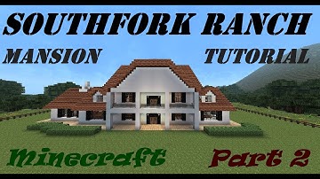 Minecraft Mansion Tutorial - Southfork Ranch (Dallas) Part 2