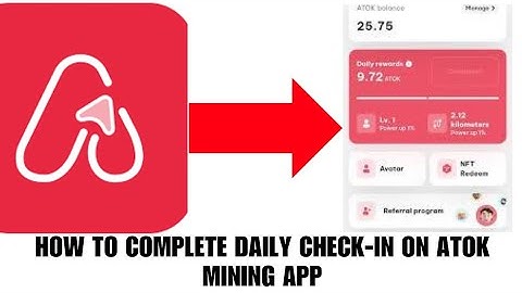 How to complete daily check in on ATOK app
