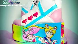 sailor moon inspired handpainted yru platform trainers