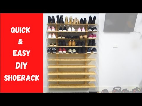 How to make a Wall Mounted Shoe Rack, DIY