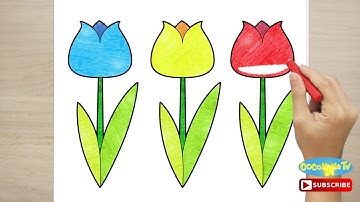 FLOWER (BUNGA) part 3 - How to Draw and Color - Coconana