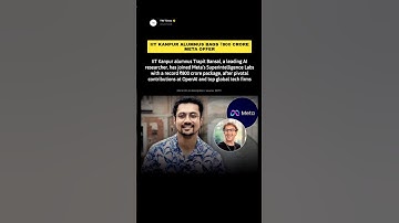 IIT Kanpur Alumnus Joins Meta Superintelligence Labs with ₹800 Crore Package