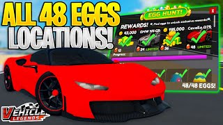 All 48 EGG LOCATIONS in Vehicle Legends Roblox! (Egg Hunt 2024)