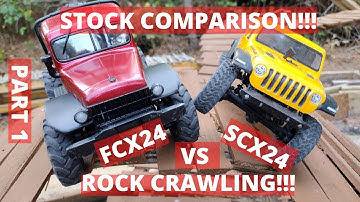 Stock SCX24 VS Stock FCX24 ROCK CRAWLING!!! PART 1