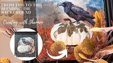 Blending the Edges Around the Decoupage Rice Paper, The Crow