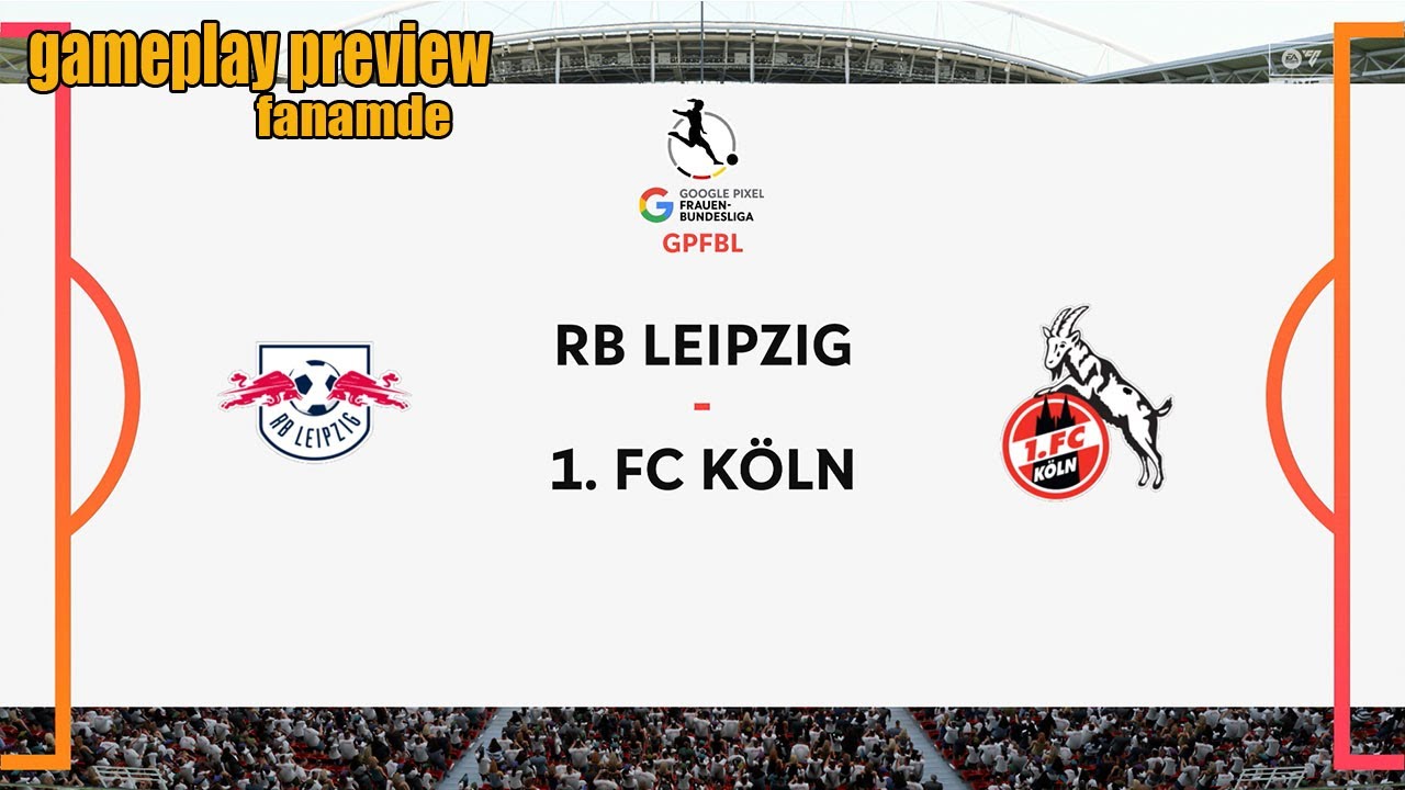 Обзор игрового процесса женской Бундеслиги | РБ Лейпциг (Ж) vs 1. Кёльн (Ж) | Фанатское моделиров...