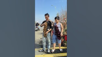 Hai cha con thi ai là người ngoặm tóc giả dài nhanh nhất giữa đường phố #tocngoam #hairstyle