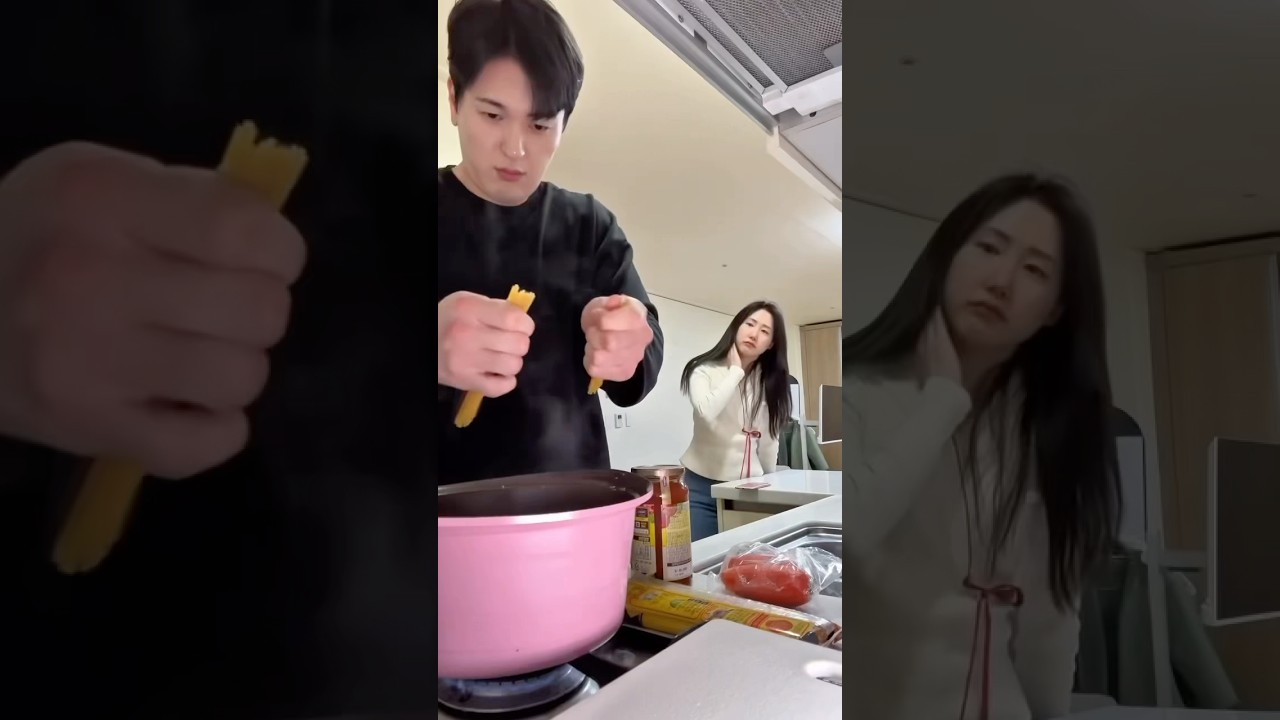 He broke spaghetti and SHE TOOK REVENGE 