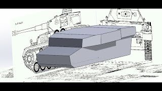 SolidWorks Tutorial - Panzer 4 tank modeling (Part 1) - blocking out the hull