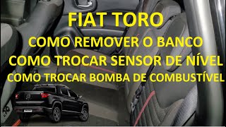 FIAT TORO | COMO REMOVER O BANCO, COMO TROCAR SENSOR DE NÍVEL E COMO TROCAR A BOMBA DE COMBUSTÍVEL!