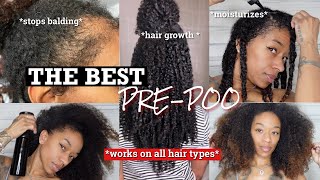 DO THIS if your hair isn't growing| 2x's the moisture, stops hair loss, all textures, pre poo, aloe