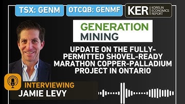 Generation Mining –Update: Fully-Permitted Shovel-Ready Marathon Copper-Palladium Project In Ontario