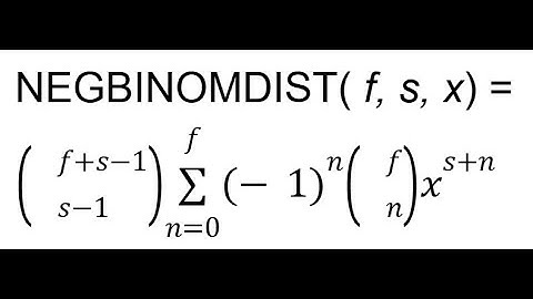 COMBIN NEGBINOMDIST Negative Binomial Distribution Taylor Maclaurin SERRIESSUM