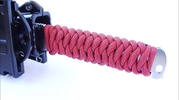 How to Make a Paracord "Knife" Handle Wrap-Simple Zipper Sinnet Knot-CbyS