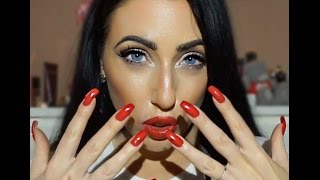 How To Get Natural Long Nails ?!! Red Nails Tutorial