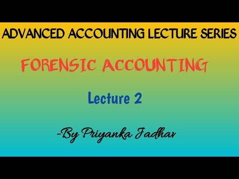 Forensic Accounting | Advance Accounting Lecture Series | Lecture 2 | M.com | Easy Explanation ||
