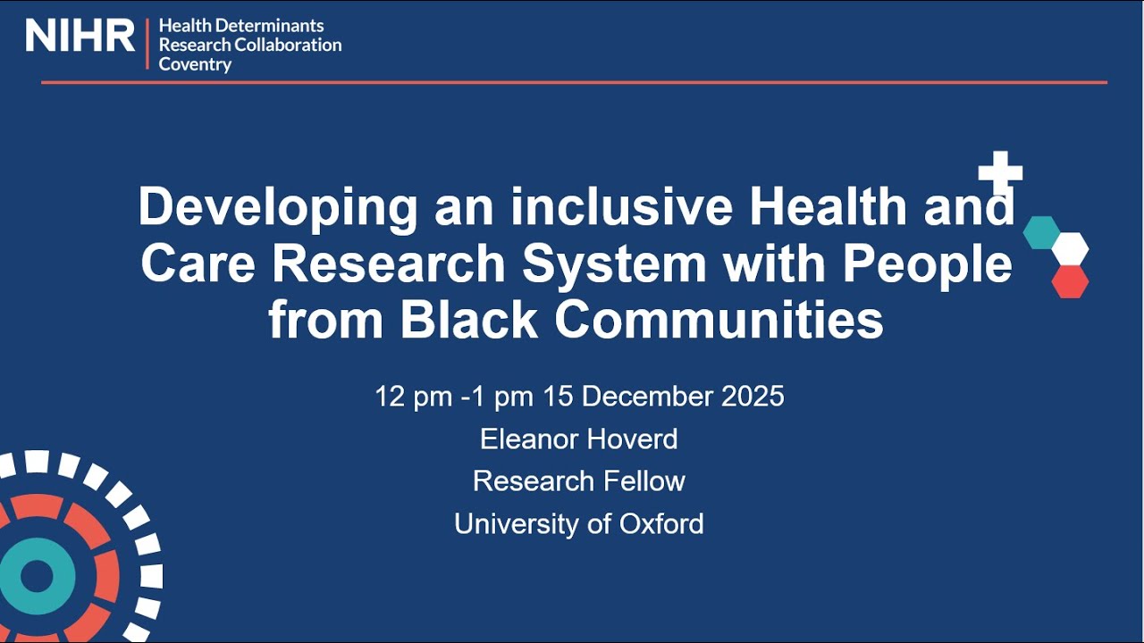 Developing an inclusive Health and Care Research System with People from Black Communities